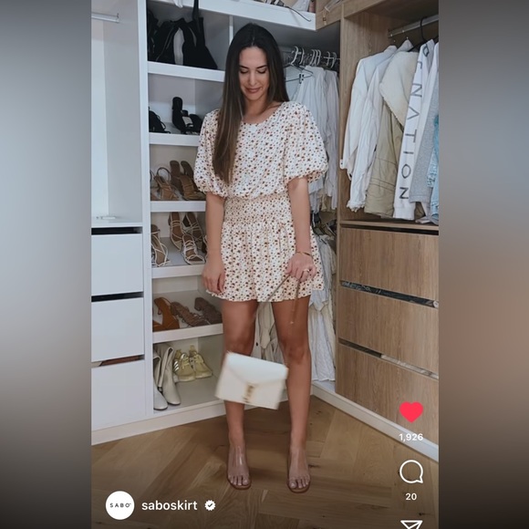 Sabo skirt autumn isle dress Small floral beige - Picture 5 of 8